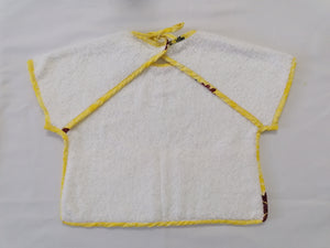 Lot de 2 bavoirs bébé à manches-tissu coton imprimé (wax).