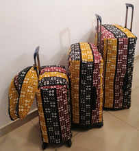 将图片加载到图库查看器，Lot de 3 Housses de protection pour valise (tissu- wax)
