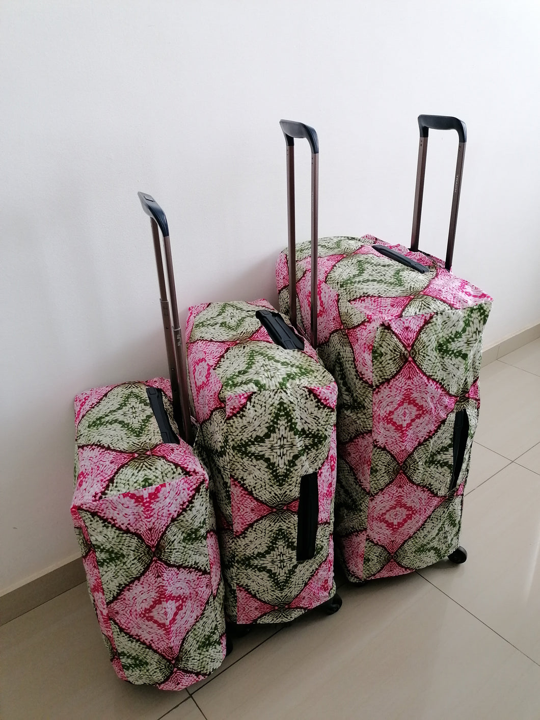 Lot de 3 Housses de protection pour valise (tissu wax)