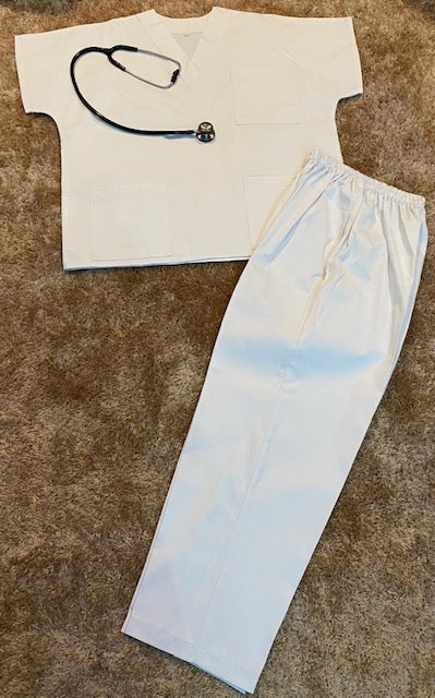 Tenue médicale col V (tunique + pantalon) polyester coton