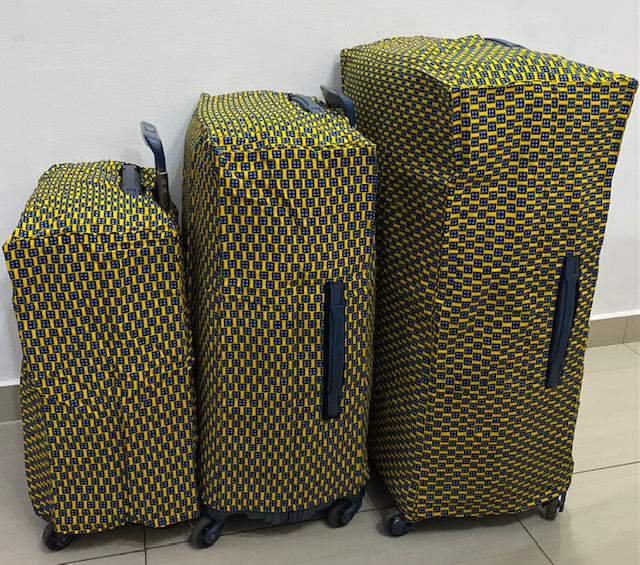 Lot de 3 Housses de protection pour valise (tissu wax)